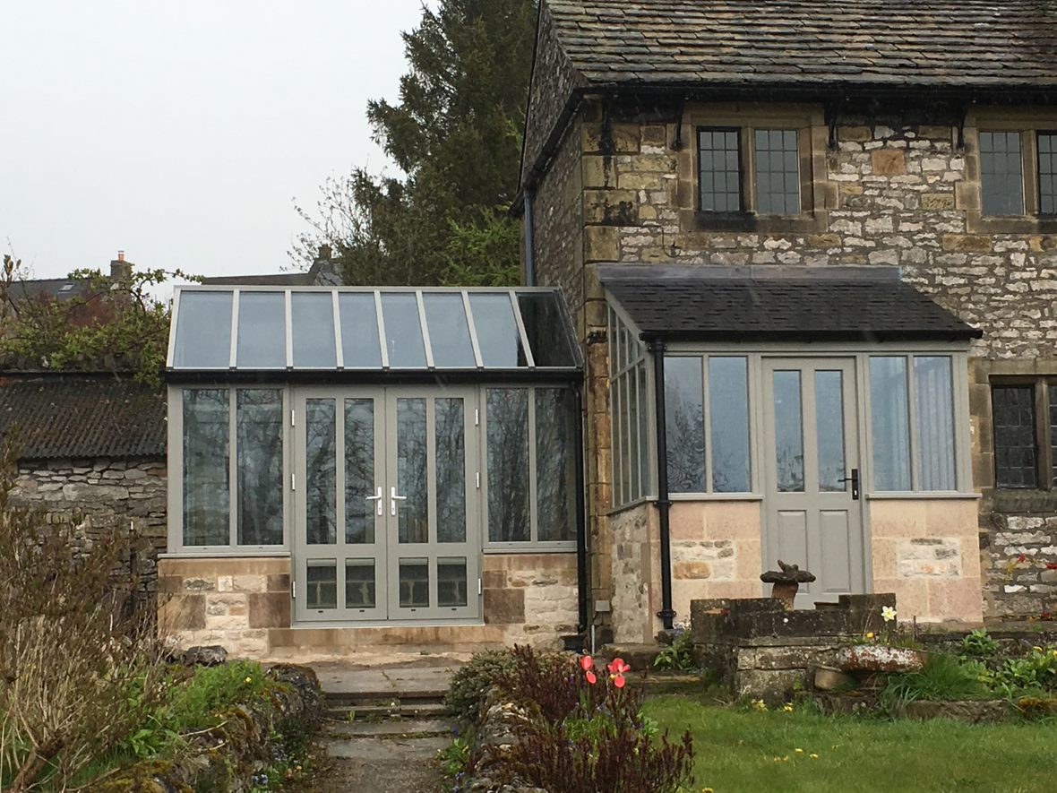 Case Study: New aluminium conservatory and porch for family home in Bakewell, Derbyshire